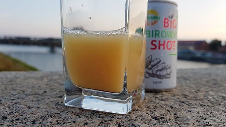 BIO Shot imbirowy Solevita - wygląd napoju
